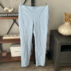 J. McLaughlin Masie Pants Light Blue Gingham Checkered 8